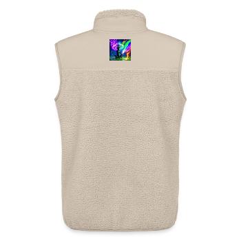 Idegen_Saman - Unisex Sherpa Gilet by Stanley/Stella - beige - Back - AI Model Male 178 light (178cm)