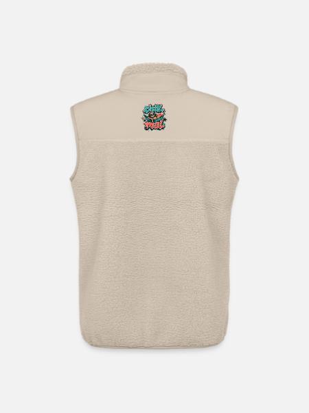 Chill Times Cool Sloth Graffiti Design - Unisex Sherpa Gilet by Stanley/Stella - beige