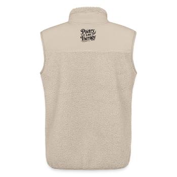 Poesie ist meine Therapie - Unisex Sherpaweste von Stanley/Stella - Beige - Hinten - AI Model Male 178 light (178cm)