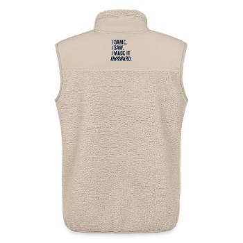 I Came. I Saw. I Made It Awkward - Unisex Sherpa Gilet by Stanley/Stella - beige - Back - AI Model Male 178 light (178cm)