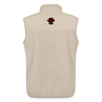 Green spider magic over red cloud - Unisex Sherpa Gilet by Stanley/Stella - beige - Back - AI Model Male 178 light (178cm)