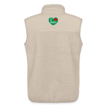 I Love Mayo - Unisex Sherpa Gilet by Stanley/Stella - beige - Back - AI Model Male 178 light (178cm)