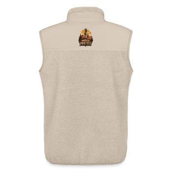 Malinoi Belgischer Schäferhund - Unisex Sherpaweste von Stanley/Stella - Beige - Hinten - AI Model Male 178 light (178cm)