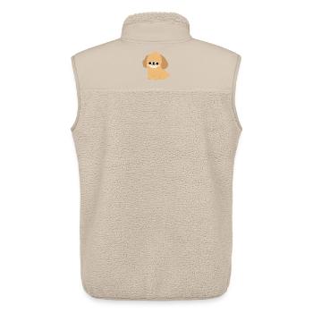 maltipoo - Unisex Sherpaweste von Stanley/Stella - Beige - Hinten - AI Model Male 178 light (178cm)