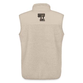 Standbohrmaschine Werkzeug Icon - Unisex Sherpaweste von Stanley/Stella - Beige - Hinten - AI Model Male 178 light (178cm)