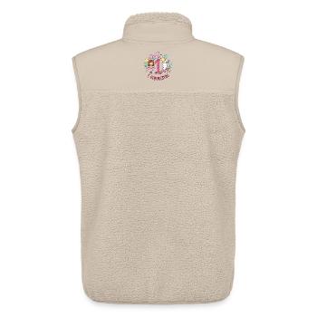 Erster Geburtstag Ballon Tanz Duo - Unisex Sherpaweste von Stanley/Stella - Beige - Hinten - AI Model Male 178 light (178cm)