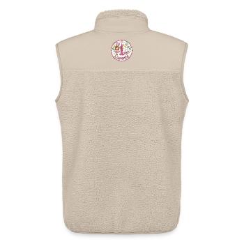 Erstes Geburtstag: Glitzer Hase Ballons - Unisex Sherpaweste von Stanley/Stella - Beige - Hinten - AI Model Male 178 light (178cm)