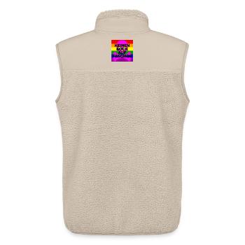 KEINEN BOCK AUF FASCHOS, NO NZS, NO AFD, PINK - Unisex Sherpaweste von Stanley/Stella - Beige - Hinten - AI Model Male 178 light (178cm)