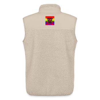 KEINEN BOCK AUF NAZIS, NO NZS, NO AFD, SKULL ROT - Unisex Sherpaweste von Stanley/Stella - Beige - Hinten - AI Model Male 178 light (178cm)