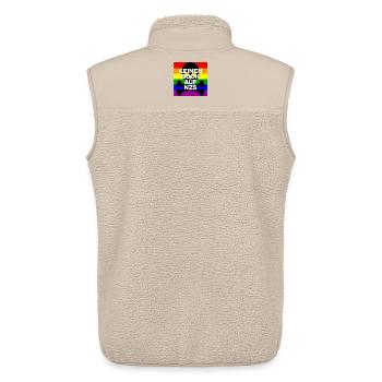 KEINEN BOCK AUF FASCHOS, NO NZS, NO AFD SCHWARZ - Unisex Sherpaweste von Stanley/Stella - Beige - Hinten - AI Model Male 178 light (178cm)