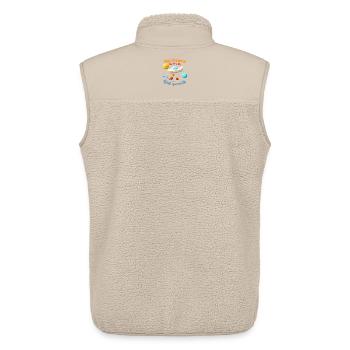 Big dreams start with ONE question - Unisex Sherpaweste von Stanley/Stella - Beige - Hinten - AI Model Male 178 light (178cm)