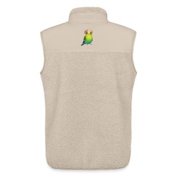 Wellensittich - Unisex Sherpaweste von Stanley/Stella - Beige - Hinten - AI Model Male 178 light (178cm)