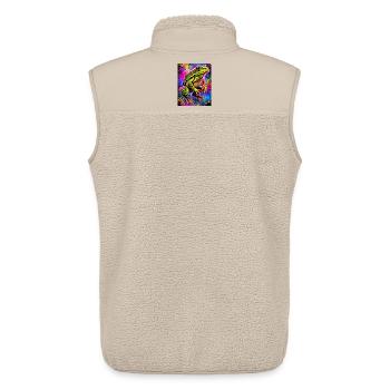 Frosch - Unisex Sherpaweste von Stanley/Stella - Beige - Hinten - AI Model Male 178 light (178cm)