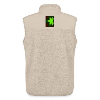 Neon Fractal Star Beam - Unisex Sherpa Gilet by Stanley/Stella - beige - Back - AI Model Male 178 light (178cm)