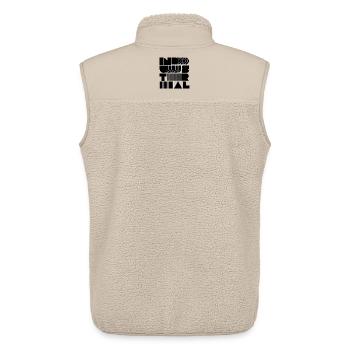 industrial Music Stacked Typography - Unisex Sherpa Gilet by Stanley/Stella - beige - Back - AI Model Male 178 light (178cm)
