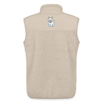 Little West Highland Terrier (comic) - Unisex Sherpa Gilet by Stanley/Stella - beige - Back - AI Model Male 178 light (178cm)