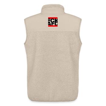 FCK AFD, NIE WIEDER IST JETZT, NO NZS, NO AFD - Unisex Sherpaweste von Stanley/Stella - Beige - Hinten - AI Model Male 178 light (178cm)