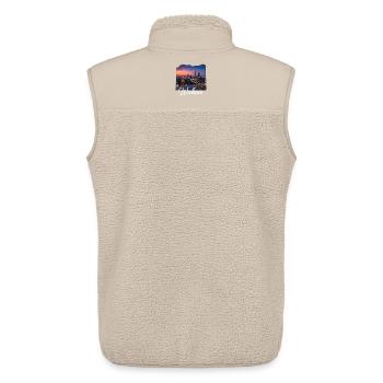 Wuhan Evening Light Skyline - Unisex Sherpa Gilet by Stanley/Stella - beige - Back - AI Model Male 178 light (178cm)