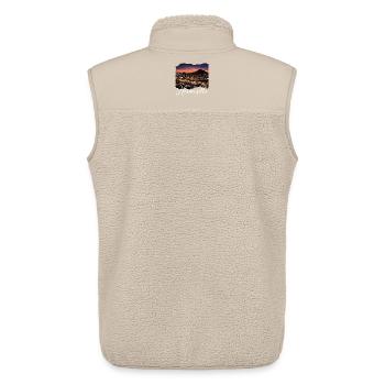 Hermosillo Sunset Stadtansicht - Unisex Sherpaweste von Stanley/Stella - Beige - Hinten - AI Model Male 178 light (178cm)