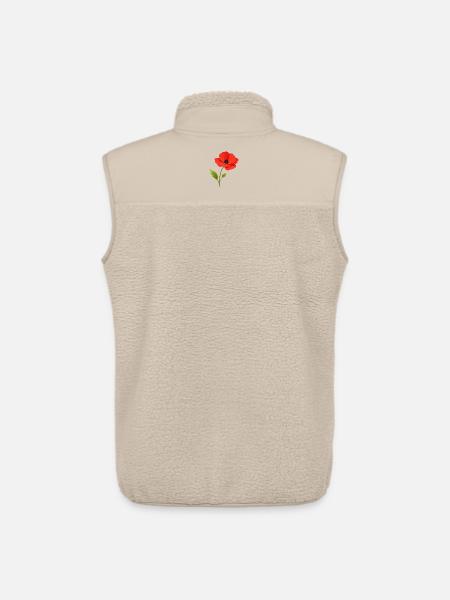 Mohnblume - Unisex Sherpaweste von Stanley/Stella - Beige