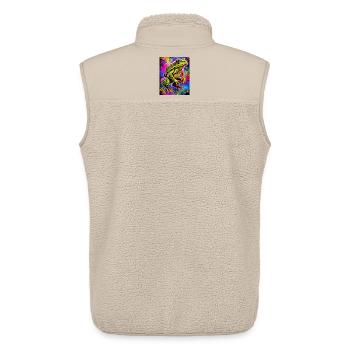 frog - Unisex Sherpa Gilet by Stanley/Stella - beige - Back - AI Model Male 178 light (178cm)