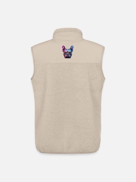 Frenchie polygonal - 006 - Veste sans manches sherpa unisexe Stanley/Stella - beige