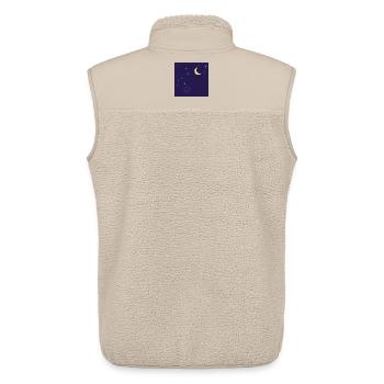 Starry Night, Moon and Purple Spiral - Unisex Sherpa Gilet by Stanley/Stella - beige - Back - AI Model Male 178 light (178cm)