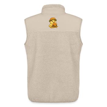 Süßes Huhn Küken Cartoon Burger Lustig - Unisex Sherpaweste von Stanley/Stella - Beige - Hinten - AI Model Male 178 light (178cm)