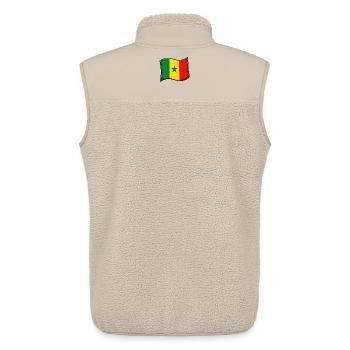 Senegal flag illustration - Unisex Sherpa Gilet by Stanley/Stella - beige - Back - AI Model Male 178 light (178cm)