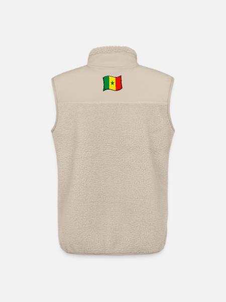 Senegal flag illustration - Unisex Sherpa Gilet by Stanley/Stella - beige