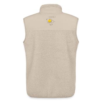 Too early - Unisex Sherpa Gilet by Stanley/Stella - beige - Back - AI Model Male 178 light (178cm)