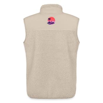 Sunset Wave Rider - Unisex Sherpa Gilet by Stanley/Stella - beige - Back - AI Model Male 178 light (178cm)