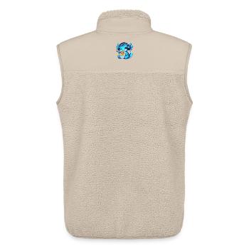 Kawaii Axolotl with Headphones and Ramen Gaming - Unisex Sherpa Gilet by Stanley/Stella - beige - Back - AI Model Male 178 light (178cm)