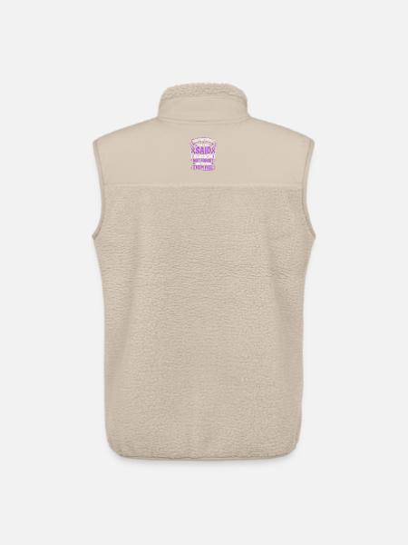 Alzheimers Awareness Ribbon Dementia Awareness - Unisex Sherpa Gilet by Stanley/Stella - beige