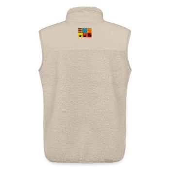 Retro - Unisex Sherpa Gilet by Stanley/Stella - beige - Back - AI Model Male 178 light (178cm)