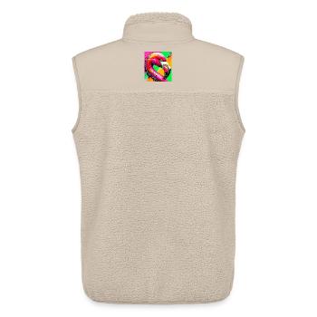 flamingo - Unisex Sherpa Gilet by Stanley/Stella - beige - Back - AI Model Male 178 light (178cm)