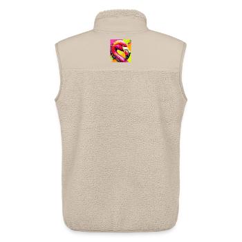 flamingo - Unisex Sherpa Gilet by Stanley/Stella - beige - Back - AI Model Male 178 light (178cm)