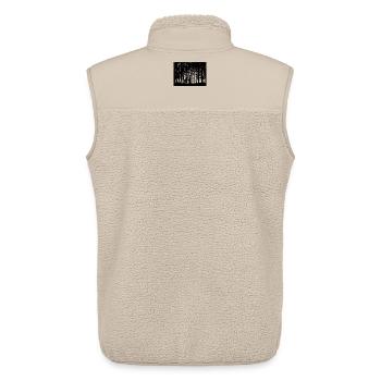 Freedom on two wheels – cyclists in the forest - Unisex Sherpa Gilet by Stanley/Stella - beige - Back - AI Model Male 178 light (178cm)