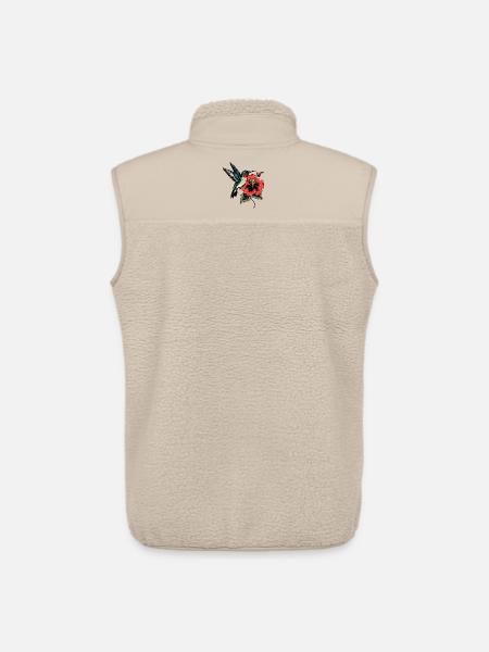 Wing Beat In Ink - Unisex Sherpa Gilet by Stanley/Stella - beige