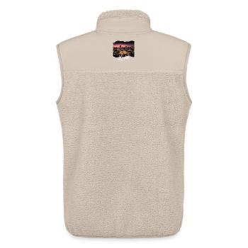 León Stadt bei Nacht - Unisex Sherpaweste von Stanley/Stella - Beige - Hinten - AI Model Male 178 light (178cm)