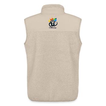 Color Monkey - Unisex Sherpa Gilet by Stanley/Stella - beige - Back - AI Model Male 178 light (178cm)