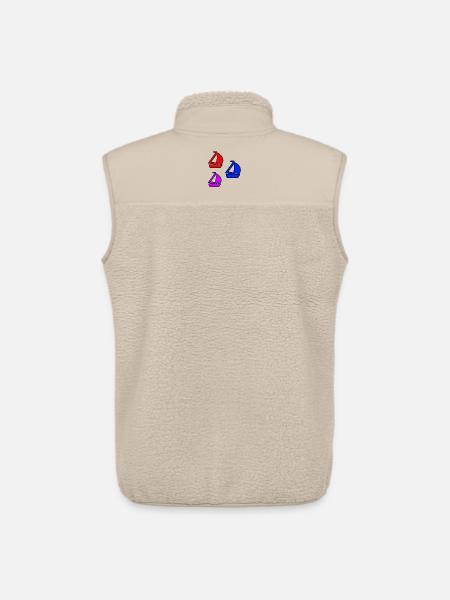 sailboats - Unisex Sherpa Gilet by Stanley/Stella - beige