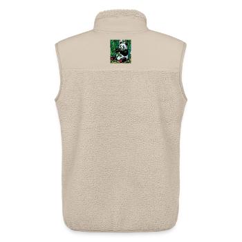 Panda in the Bamboo Forest – Bright Colors - Unisex Sherpa Gilet by Stanley/Stella - beige - Back - AI Model Male 178 light (178cm)