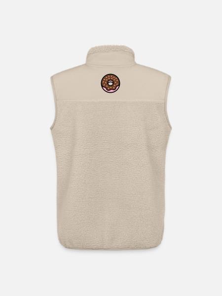 Donut Chocolate Sprinkles Icon - Unisex Sherpa Gilet by Stanley/Stella - beige