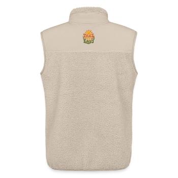 Take It Easy – Retro 70s Groovy Statement Design - Unisex Sherpa Gilet by Stanley/Stella - beige - Back - AI Model Male 178 light (178cm)