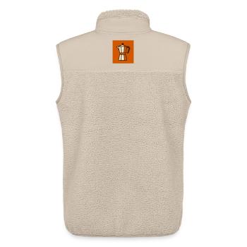 Espresso Maker Coffee Logo - Unisex Sherpa Gilet by Stanley/Stella - beige - Back - AI Model Male 178 light (178cm)