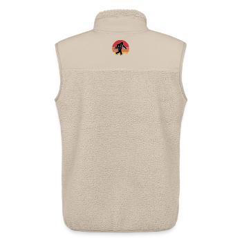 Bigfoot Antelope Vintage Humor - Unisex Sherpa Gilet by Stanley/Stella - beige - Back - AI Model Male 178 light (178cm)