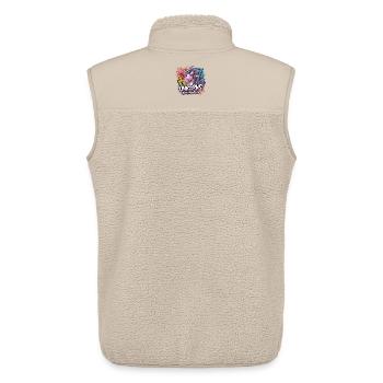 Unicorns Rock My World Unicorn With Headphones - Unisex Sherpa Gilet by Stanley/Stella - beige - Back - AI Model Male 178 light (178cm)
