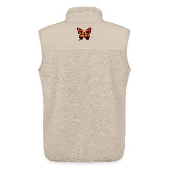 Sunset Butterfly Savannah - Unisex Sherpa Gilet by Stanley/Stella - beige - Back - AI Model Male 178 light (178cm)