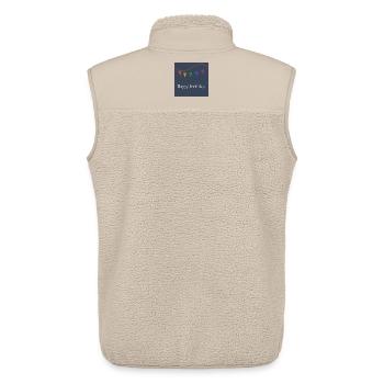 Happy Birthday Colorful Streamers - Unisex Sherpa Gilet by Stanley/Stella - beige - Back - AI Model Male 178 light (178cm)
